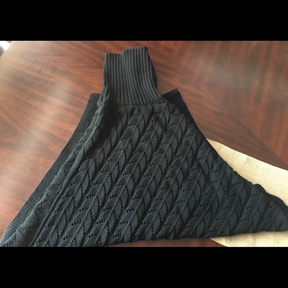 BCBGMaxAzria Sweaters - Black Sweater Turtleneck Poncho Medium by BCBG
